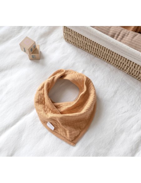 Bavoir bandana tetra jersey - biscuit