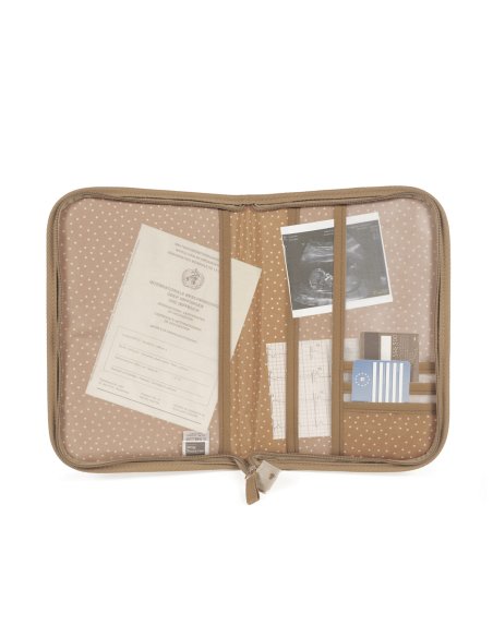 Protège carnet de santé coeur POPPY - cannelle