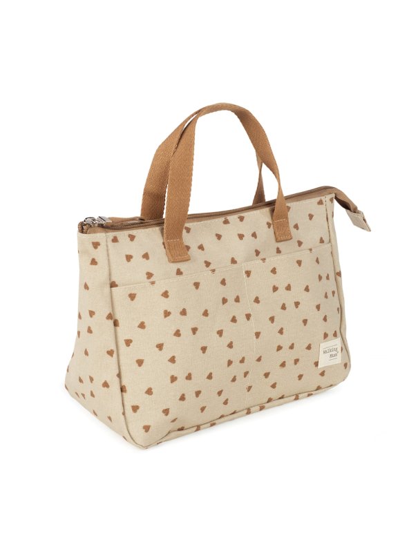 Trousse de toilette coeur POPPY - cannelle