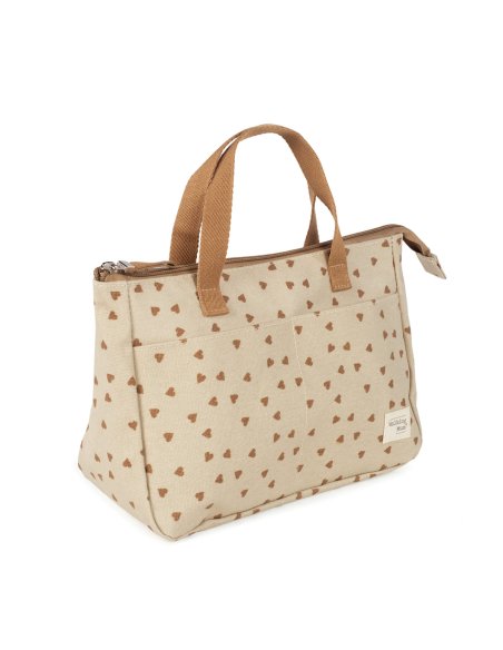 Trousse de toilette coeur POPPY - cannelle