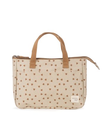 walking mum Trousse de toilette coeur - cannelle