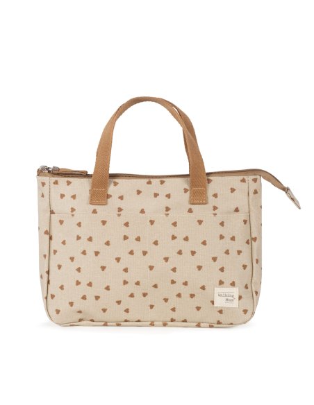 walking mum Trousse de toilette coeur - cannelle walking mum Trousse de toilette coeur - cannelle