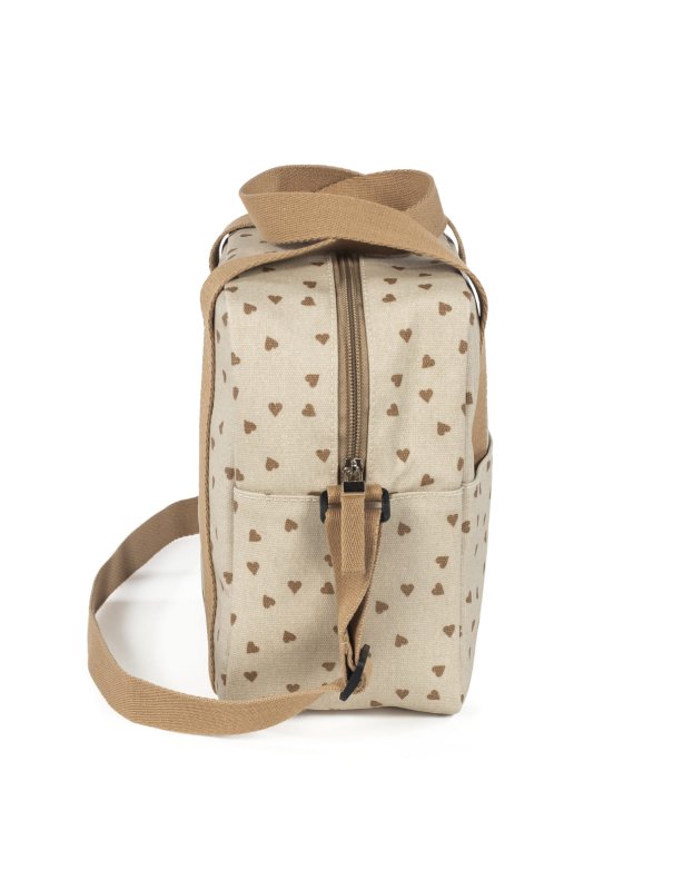 Sac isotherme biberon POPPY - coeur cannelle