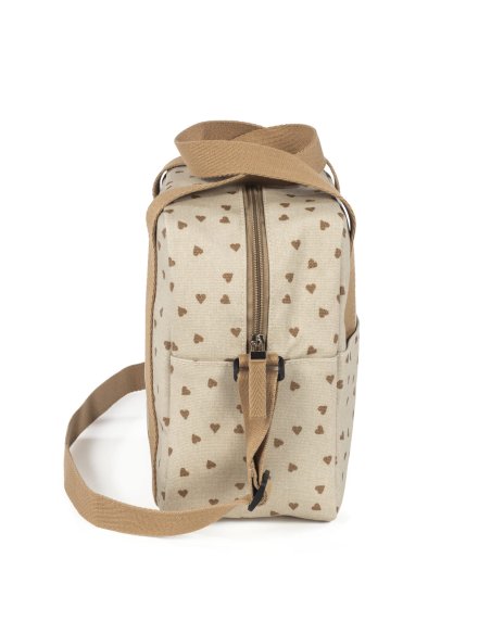 Sac isotherme biberon POPPY - coeur cannelle