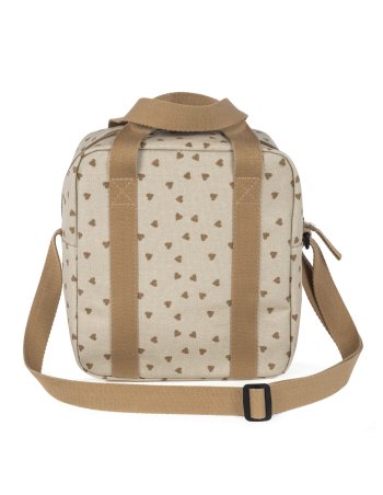 Sac isotherme biberon - coeur cannelle walking mum 2