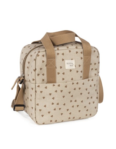 Sac isotherme biberon POPPY - coeur cannelle