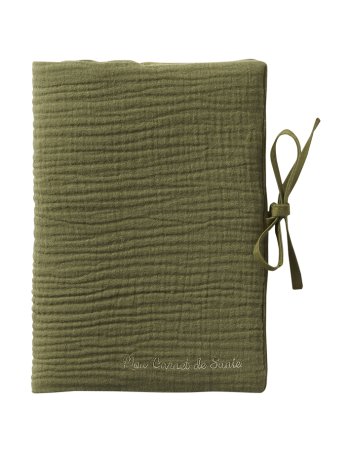 Protège carnet de santé en gaze de coton (différent coloris)