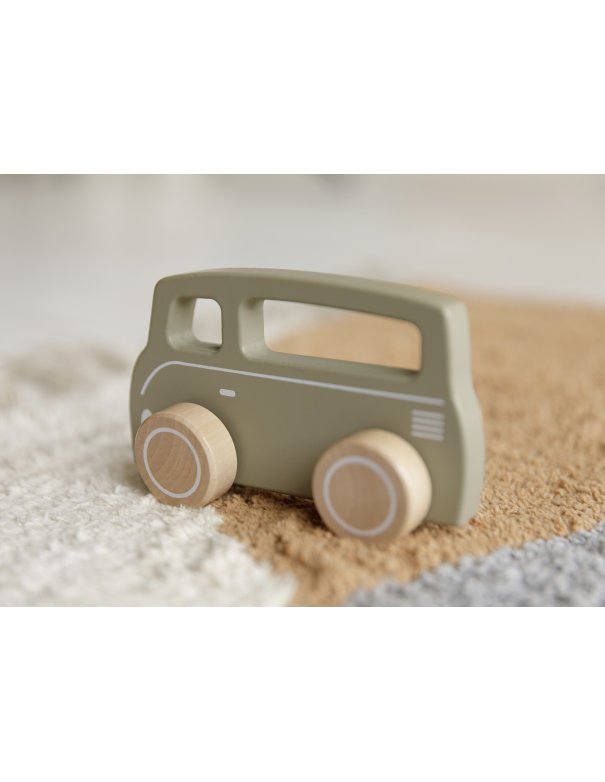 Van bus en bois olive - Little Dutch
