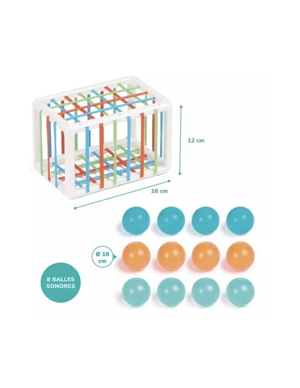 Cube de manipulation avec balles