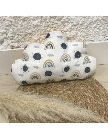 Coussin nuage ton moutarde 2