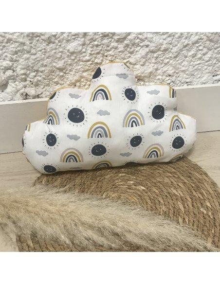 Coussin nuage ton moutarde