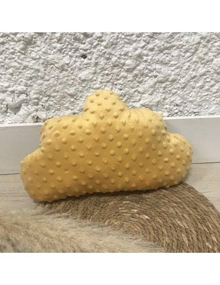 Coussin nuage ton moutarde