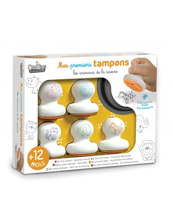 crealign Mes premiers tampons "Animaux de la savane"