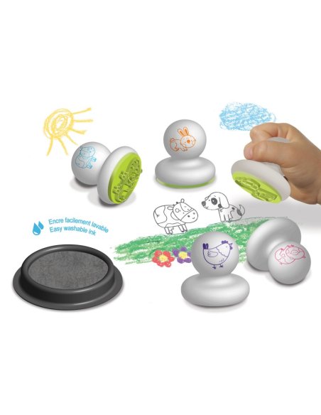 Mes premiers tampons "Animaux de la ferme" - Créa Lign