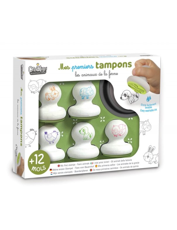 Mes premiers tampons "Animaux de la ferme" - Créa Lign