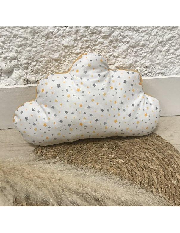 Coussin nuage ton moutarde