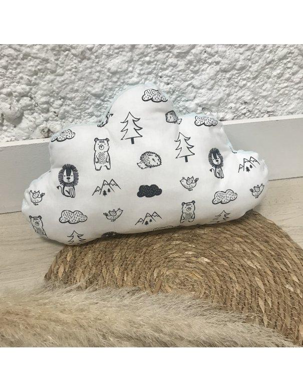 Coussin nuage thème forêt