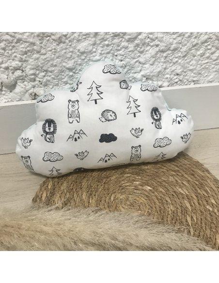 Coussin nuage thème forêt