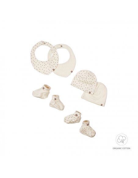 Ensemble naissance bébé 6 pièces en coton biologique
