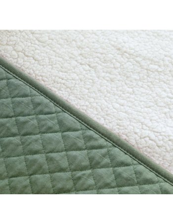 Poncho de voyage 9-36m QUILT- green (jersey + teddy) Bemini 2