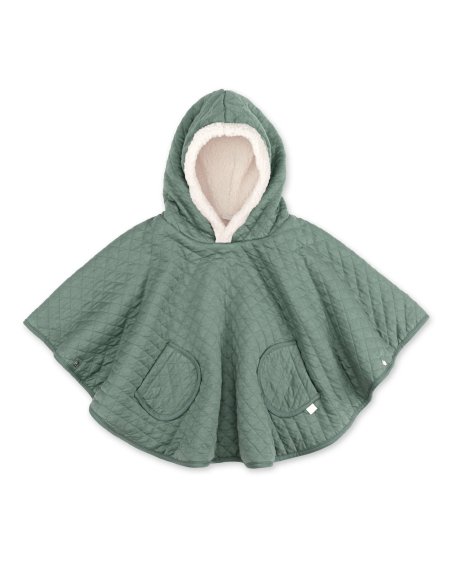 Poncho de voyage 9-36m QUILT- green (jersey + teddy) Bemini