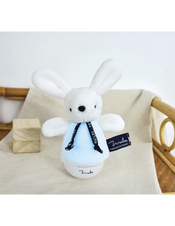 Veilleuse musicale culbuto – lapin blanc– 16 cm 2