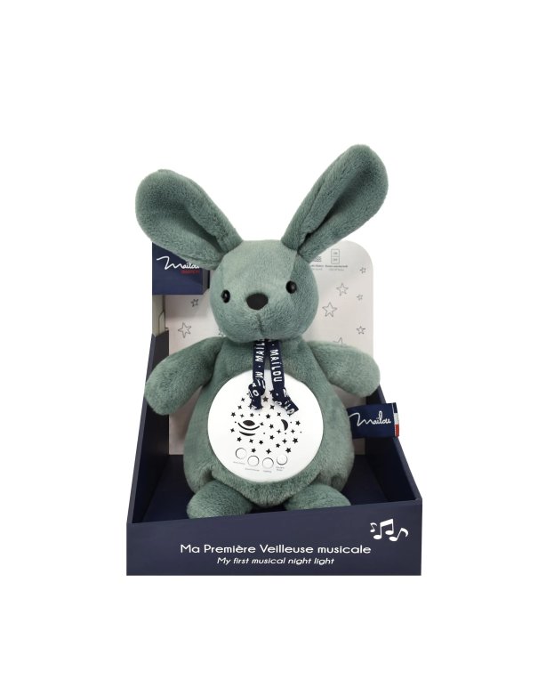 Veilleuse musicale projecteur avec chansons douces – Lapin vert
